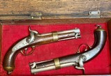 Presentation Antique Naval Percussion Pistols w/ Box - 2 of 11