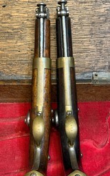 Presentation Antique Naval Percussion Pistols w/ Box - 9 of 11
