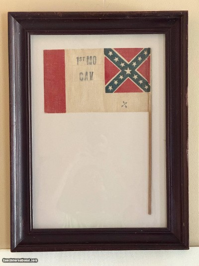 VERY RARE CONFEDERATE 1ST MISSOURI CAVALRY FLAG.