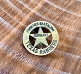 Texas Rangers Frontier Battalion Sergeant Badge. - 1 of 2