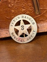 A true 1870’s Texas Ranger Badge.