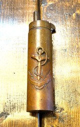 Scarce Civil War Naval Powder Flask. Anchor!!