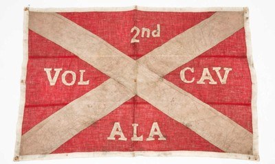 2ND VOL CAV ALABAMA CONDFEDERATE FLAG.