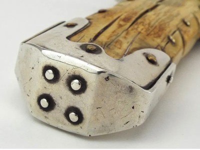 Civil War Bowie knife. Etched blade. C. S. - Image 8 of 14