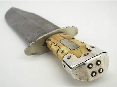 Civil War Bowie knife. Etched blade. C. S. - Image 12 of 14