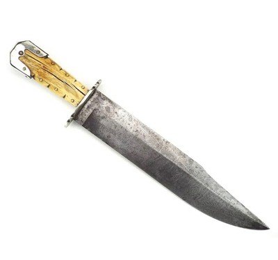 Civil War Bowie knife. Etched blade. C. S. - Image 1 of 14
