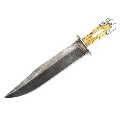 Civil War Bowie knife. Etched blade. C. S. - Image 3 of 14