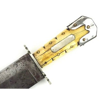 Civil War Bowie knife. Etched blade. C. S. - Image 4 of 14