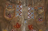 1800's BLACKFOOT INDIAN BEADED ELK HIDE OUTFIT. - Image 2 of 6
