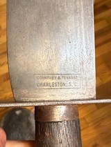 Scarce Confederate Courtney & Tennant S. C. Large D-Guard Bowie knife. - Image 3 of 5