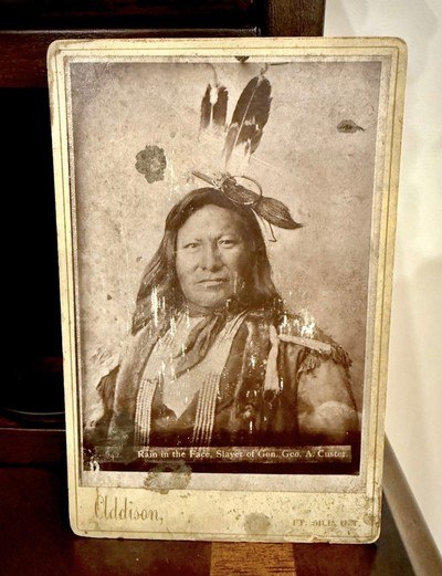 TITLED RAIN-IN-THE-FACE,” SLAYER OF GEN. GEO. A. CUSTER” LITTLE BIG HORN BATTLE. - Image 1 of 1