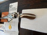 1980 Colt SAA, .44 Special, Nickel, Walnut, Original Box and Papers - LNIB - Image 6 of 20