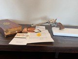1980 Colt SAA, .44 Special, Nickel, Walnut, Original Box and Papers - LNIB - Image 1 of 20
