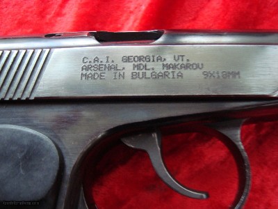 Arsenal Makarov 9x18 Pistol Made in Bulgaria