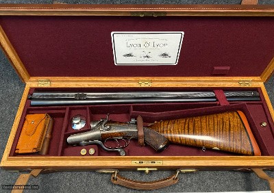 Lyon & Lyon .500 3 1/4" Hammer Double Rifle, Cased.