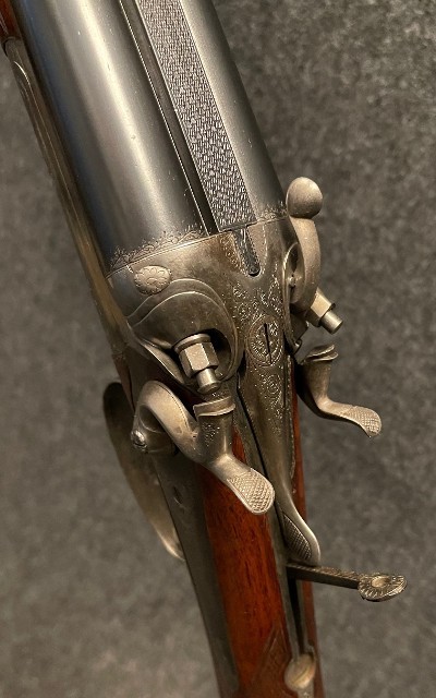 Galand .500BPE/ 12 Gauge Drilling Straight Hand, Peep Sight - Image 7 of 17