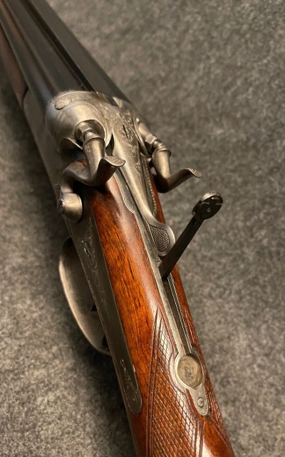 Galand .500BPE/ 12 Gauge Drilling Straight Hand, Peep Sight - Image 8 of 17