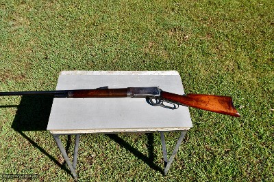 1894 Winchester rifle take down, half round 26 inch threaded for maxim silencer with cap . 32 win special.
