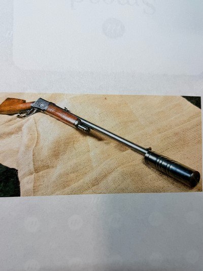 1894 Winchester rifle take down, half round 26 inch threaded for maxim silencer with cap . 32 win special. - Image 14 of 14
