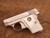 Colt Model 1908 Vest Pocket .25 - Factory Nickel & Pearl Grips - Letters to Superior Wisconsin 1920 - With box - 1 of 15