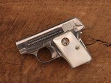 Colt Model 1908 Vest Pocket .25 - Factory Nickel & Pearl Grips - Letters to Superior Wisconsin 1920 - With box - 2 of 15