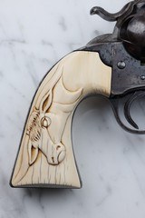 RARE 1901 Colt Bisley-Model Target .32-20 – Factory Carved Ivory Grips – Nebraska and Wyoming Ranching History - 3 of 15