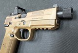 FNX TACTICAL .45 ACP FDE incl Trijicon RMR RM06 Case and 4 Hi cap mags - 2 of 7