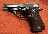 RARE -TWO TONE - BERETTA 84BB, (STAINLESS & BLUE) , ITALIAN IMPORT PROOFED,.380 cal. (9mm short),3 MAGS, WALNUT & FACTORY GRIPS.with BOX - 12 of 14