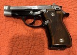 RARE -TWO TONE - BERETTA 84BB, (STAINLESS & BLUE) , ITALIAN IMPORT PROOFED,.380 cal. (9mm short),3 MAGS, WALNUT & FACTORY GRIPS.with BOX - 1 of 14