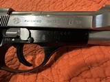 RARE -TWO TONE - BERETTA 84BB, (STAINLESS & BLUE) , ITALIAN IMPORT PROOFED,.380 cal. (9mm short),3 MAGS, WALNUT & FACTORY GRIPS.with BOX - 11 of 14