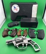 CHARTER ARMS UNDERCOVERETTE,32 MAGNUM -LIKE NEW IN BOX- CRIMSON TRACE LASER & EXTRA GRIPS, 2 INCH, AIRWEIGHT, LIGHTWEIGHT, STAINLESS/ALUMINUM REVOLVER - 2 of 20