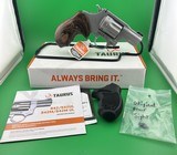 NIB-UNFIRED-TAURUS 942M- 2 INCH, STANLESS, .22WMR(MAGNUM), UPGRADED XS TRITIUM GREEN NIGHT SIGHTS & WOOD GRIPS. W/ BOX AND PAPERWORK