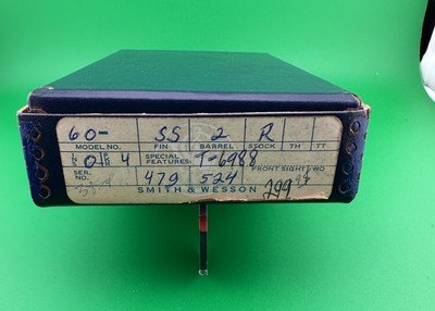 COLLECTOR QUAILTY, 1966 SMITH & WESSON, MODEL 60 NO DASH, .38, 2 INCH W/ FACTORY BOX & PAPERWORK - Image 2 of 15