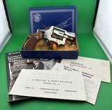 COLLECTOR QUALITY- SMITH & WESSON MODEL 10-5, NICKEL, 2 INCH SNUB, W/ FACTORY BOX, SERIALIZED WALNUT GRIP & PAPERWORK - Image 1 of 14