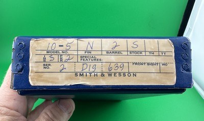 COLLECTOR QUALITY- SMITH & WESSON MODEL 10-5, NICKEL, 2 INCH SNUB, W/ FACTORY BOX, SERIALIZED WALNUT GRIP & PAPERWORK - Image 2 of 14