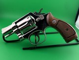 COLLECTOR QUALITY- SMITH & WESSON MODEL 10-5, NICKEL, 2 INCH SNUB, W/ FACTORY BOX, SERIALIZED WALNUT GRIP & PAPERWORK - Image 5 of 14