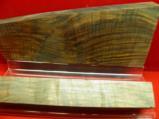 AAAA EXHIBITION CURLY FIDDELBACK HYBRID ROYAL BLACK WALNUT 2 PIECE GUNSTOCK BLANK - 4 of 4