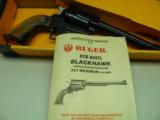 RUGER BLACKHAWK 357 REM. MAXIMUM NEW AND UNFIRED IN FACTORY BOX,
PRODUCTION
NUMBERS ON THIS MODEL WERE LOW! - 5 of 7