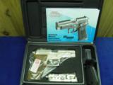 SIG SAUER P220 45 IN A VERY SCARCE FACTORY NICKEL FINISH 100% NEW WITH BOX, CASE, PAPER WORK - 1 of 8