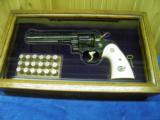 COLT PYTHON 6" BEAUTIFULY ENGRAVED AND GOLD ACCENTS 100% UNFIRED AND CASED - 1 of 10