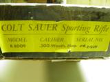 COLT SAUER SPORTING RIFLE CAL: 300 WEATHERBY MAG. WITH BEAUTIFUL FIGURE WOOD 100% NEW IN FACTORY BOX! - 11 of 11