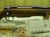 SAUER MODEL 90 SUPREME, IN THE RARE CAL: 338 WIN MAG: WITH EXHIBITION GRADE WOOD, 100% NEW IN BOX!! - 4 of 12