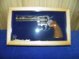 COLT "ULTIMATE" FACTORY CLASS "D" ENGRAVED BRIGHT NICKEL PYTHON 6" CASED, FACTORY LETTER - 7 of 11