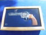 COLT "ULTIMATE" FACTORY CLASS "D" ENGRAVED BRIGHT NICKEL PYTHON 6" CASED, FACTORY LETTER - 1 of 11
