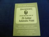 BROWNING BABY 25 CAL: RENAISSANCE MINT IN CASE WITH BOOKLET! - 8 of 18