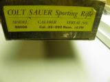 COLT SAUER SPORTING RIFLE CAL: 22/250 VARMINT 