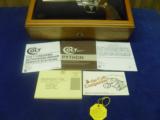 COLT PYTHON 6" BRIGHT NICKEL FACTORY ENGRAVED "C" COVERAGE - 2 of 8