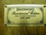 BROWNING BICENTENNIAL 1876 - 1976 SET MODEL 78 45-70 GOVT. 100% NEW IN FACTORY CASE! - 11 of 13