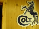 COLT DEALERS "RARE"
LIGHT UP SIGN, WITH RAMPART HORSE AND COLT LOGO, NIB - 2 of 2