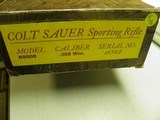 COLT SAUER SPORTING RIFLE IN THE "RARE CALIBER 308" BEAUTIFUL FIGURE WOOD, 100% NEW IN FACTORY BOX!! - 14 of 14